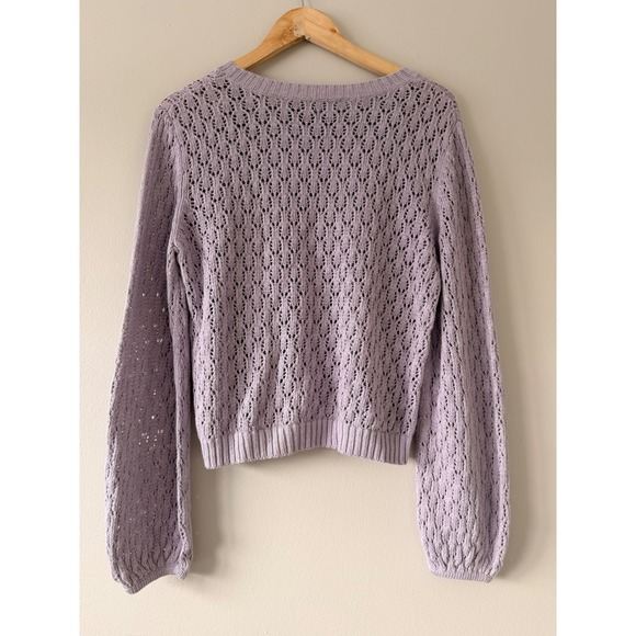 Reformation Lilac Rose Pointelle Sweater - Picture 2 of 7